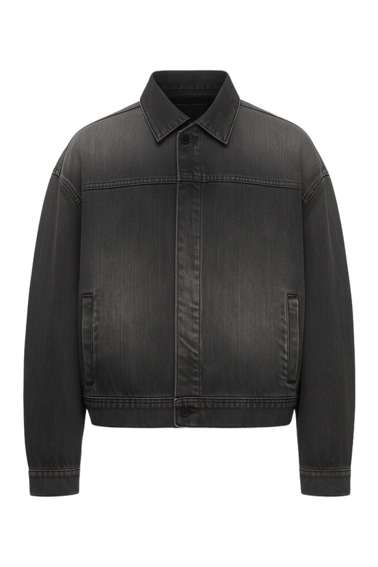 Gradient Denim Jacket, Alternate, color, Black