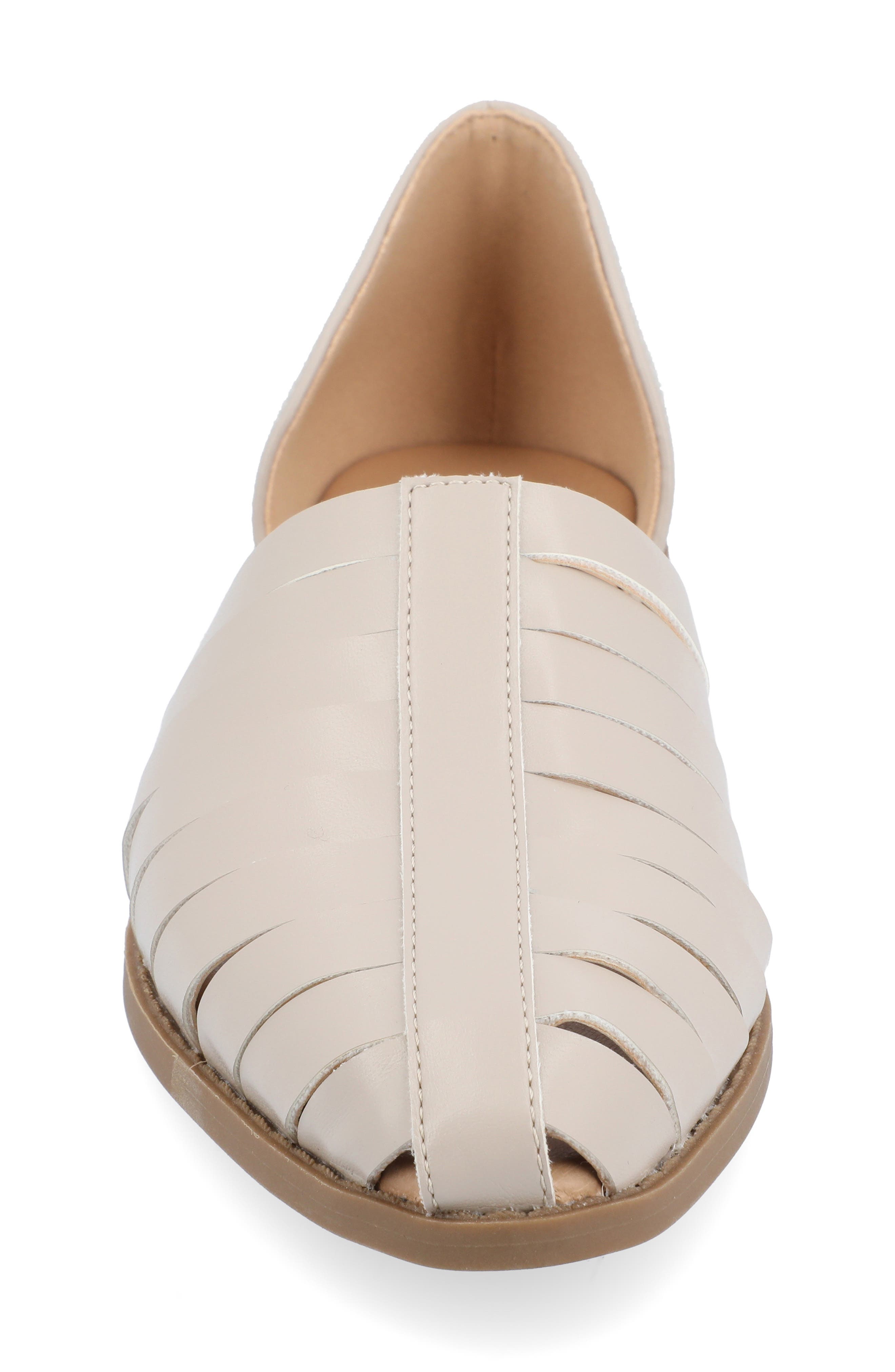 Journee Collection Anyah Vegan Leather Flat, Alternate, color, Grey