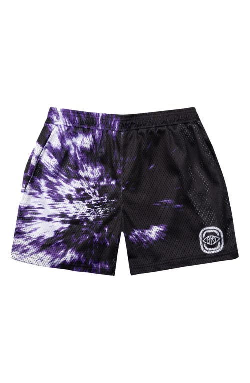 Overtime Motion Blur Mesh Shorts In Black