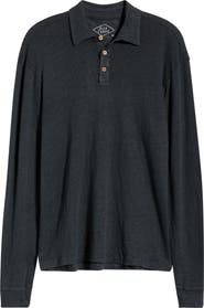 ALEX CRANE Linen Long Sleeve Polo