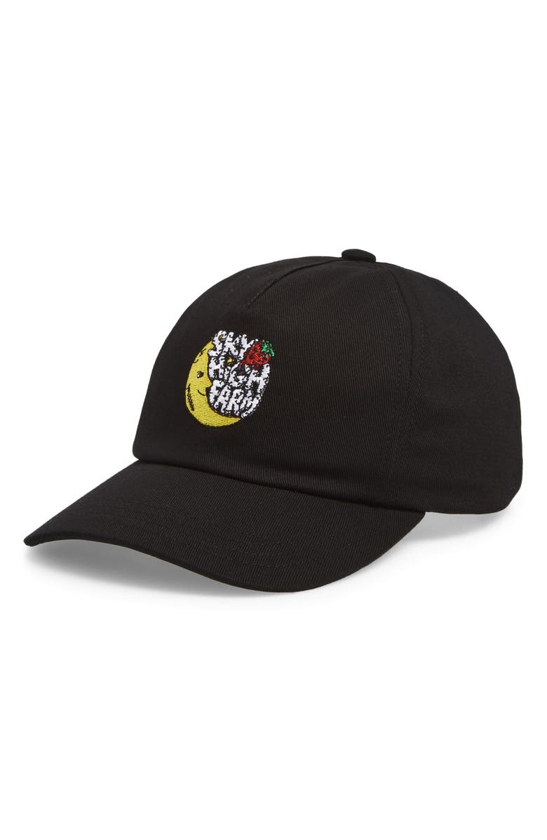 Sky High Farm Workwear Gender Inclusive Logo Embroidered Adjustable Baseball Cap, Main, color, Black