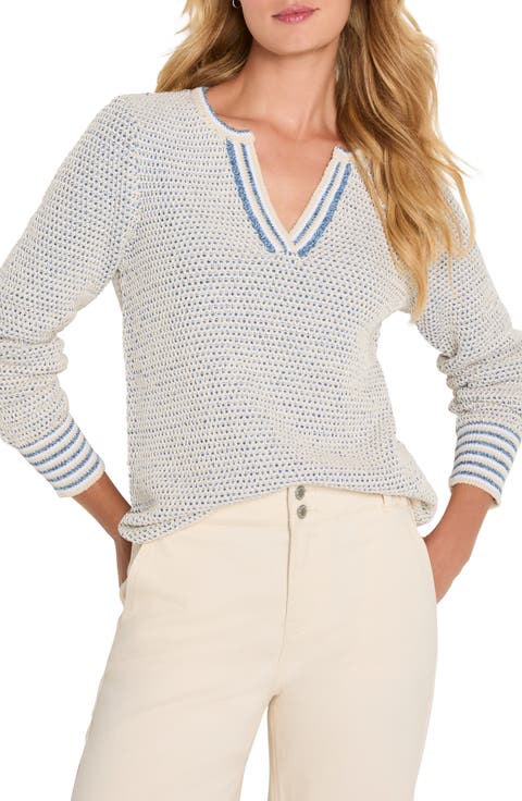 Tuck Open Stitch Sweater (Petite)