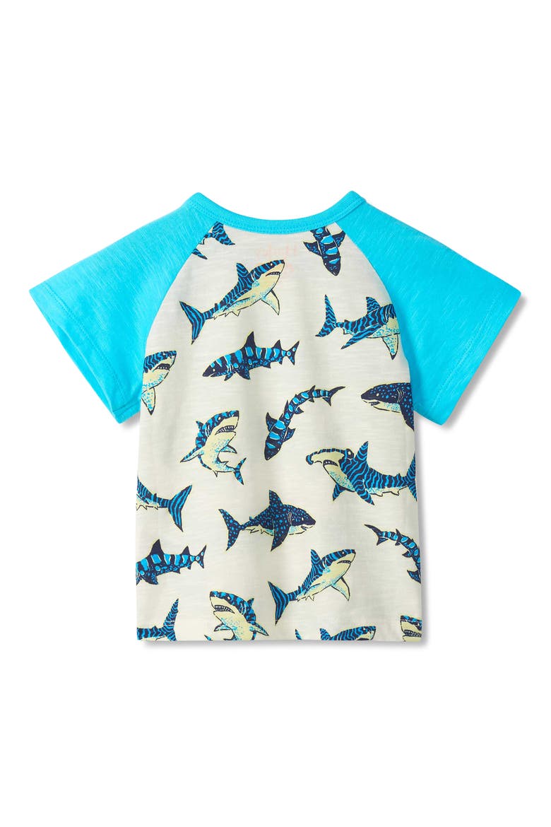 Kids' Sharks Glow in the Dark Cotton Graphic T-Shirt, Alternate, color, GLOW IN THE DARK SHARKS