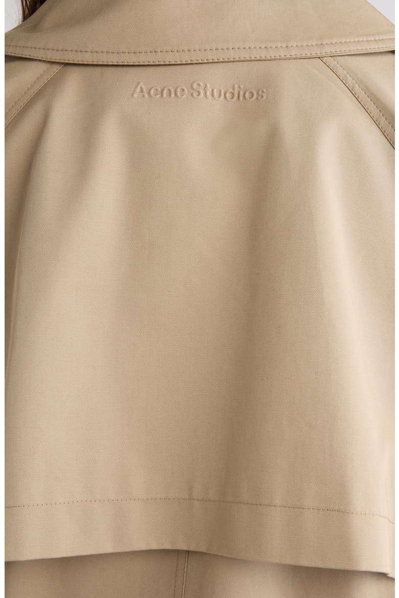 Oleo Crop Gabardine Trench Coat, Alternate, color, PALE BEIGE