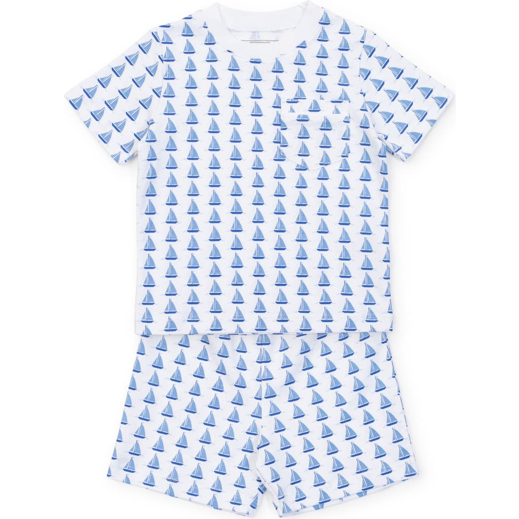 Lila And Hayes Charles Boys' Short Set In Sailing Away