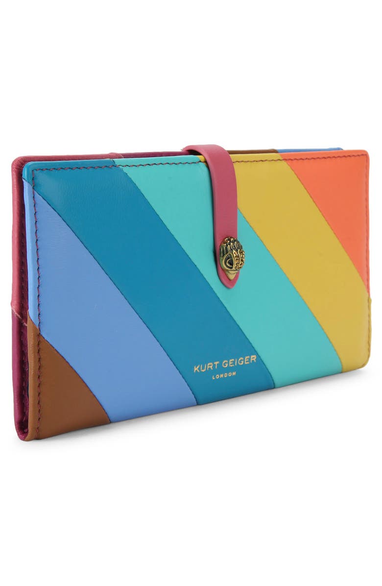Kurt Geiger London Kensingtone Stripe Leather Wallet, Alternate, color, 