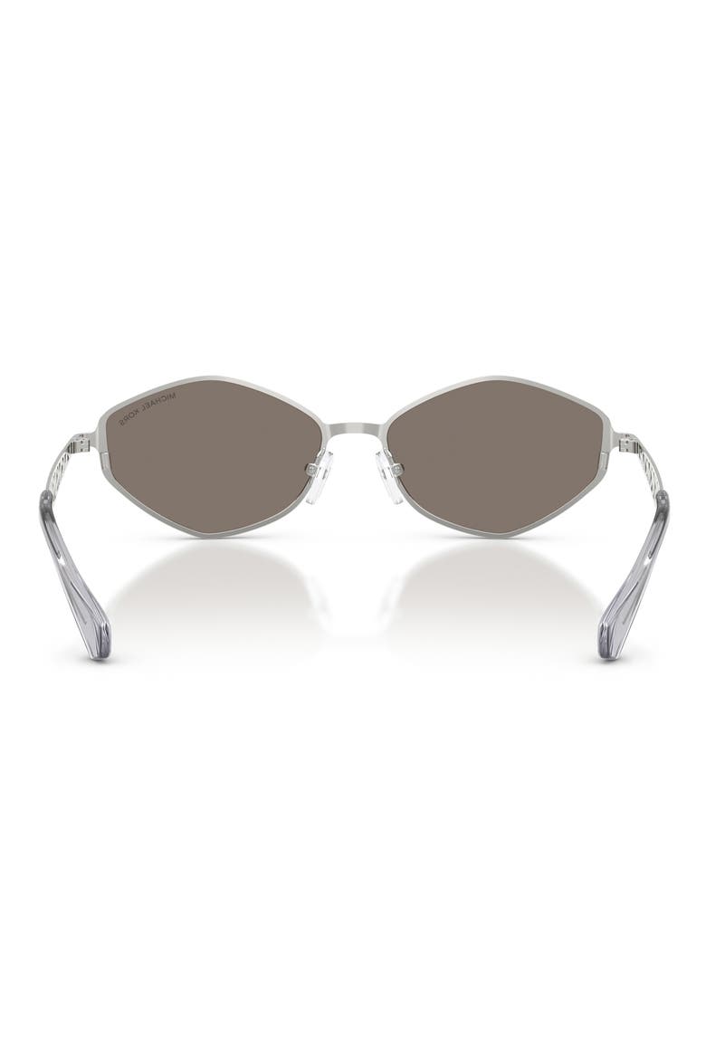 Gold Coast 56mm Angular Sunglasses, Alternate, color, SILVER / SILVER MIRROR