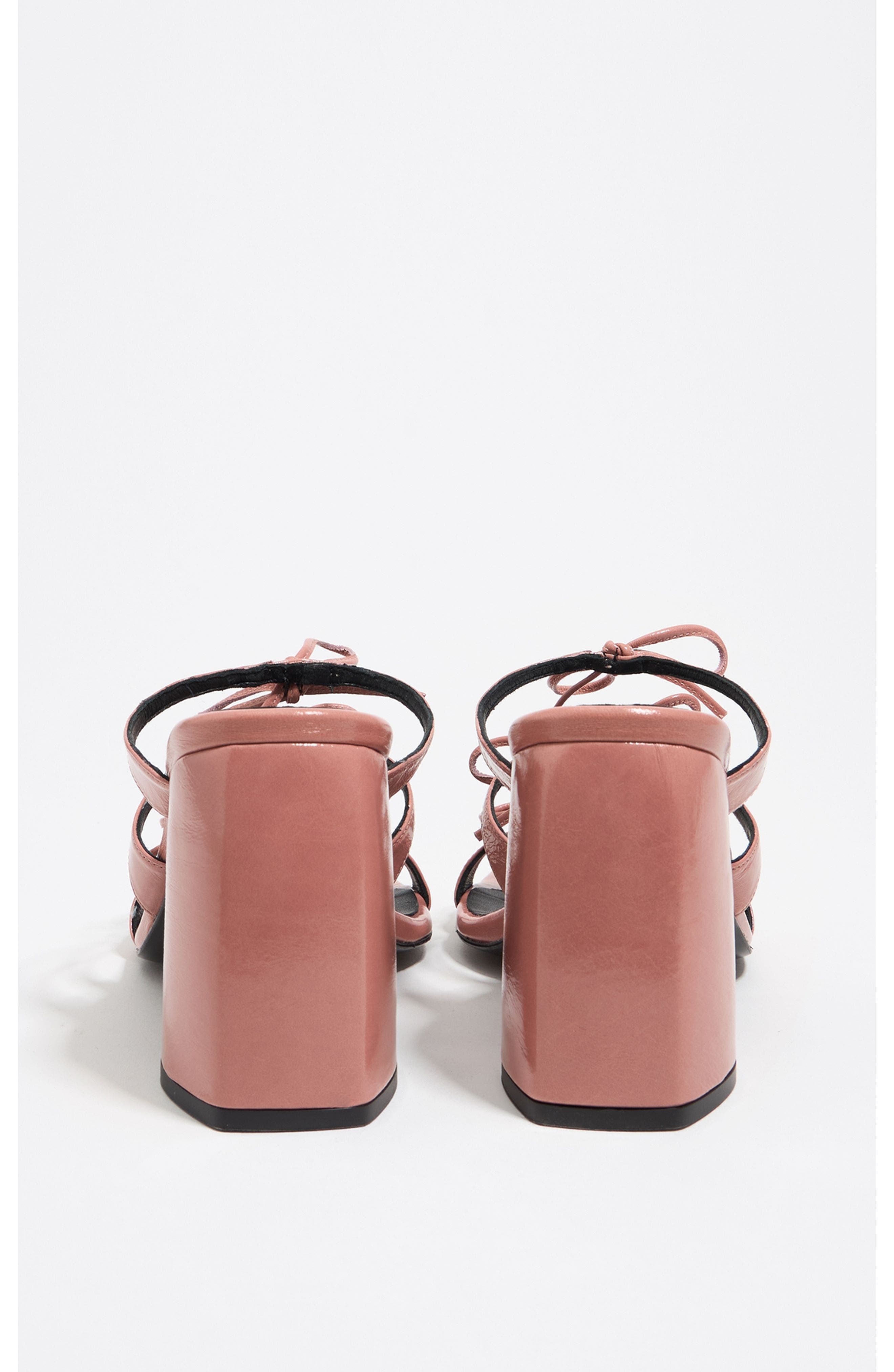 Bimba y Lola Leather Heel Sandal, Alternate, color, Pastel Pink
