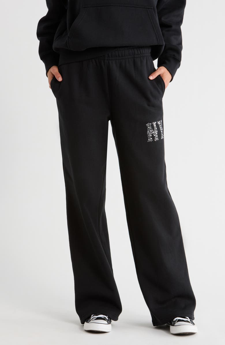 PacSun Rhinestone Baggy Sweatpants, Main, color, Black