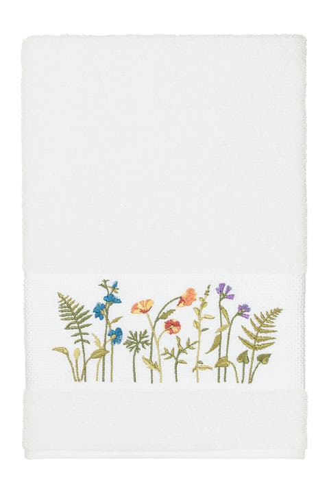 Serenity Embellished Bath Towel - White