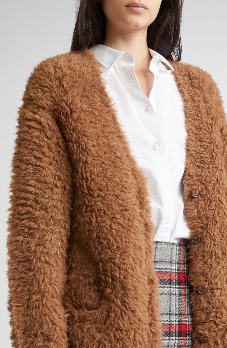 R13 Boyfriend Cardigan, Alternate, color, Brown