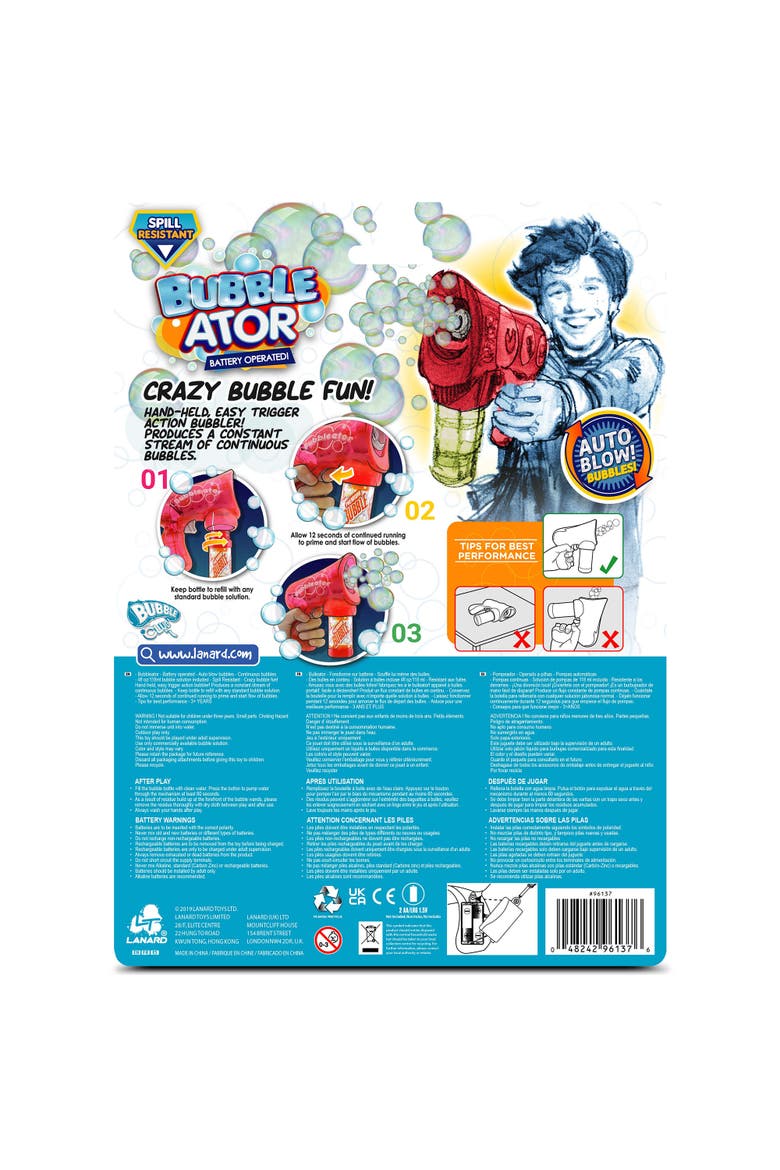 Bubbleator Assorted Red or Blue, Bubble Machine, Alternate, color, Multicolored
