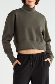 Z by Zella Feather Fleece Mock Neck Sweatshirt