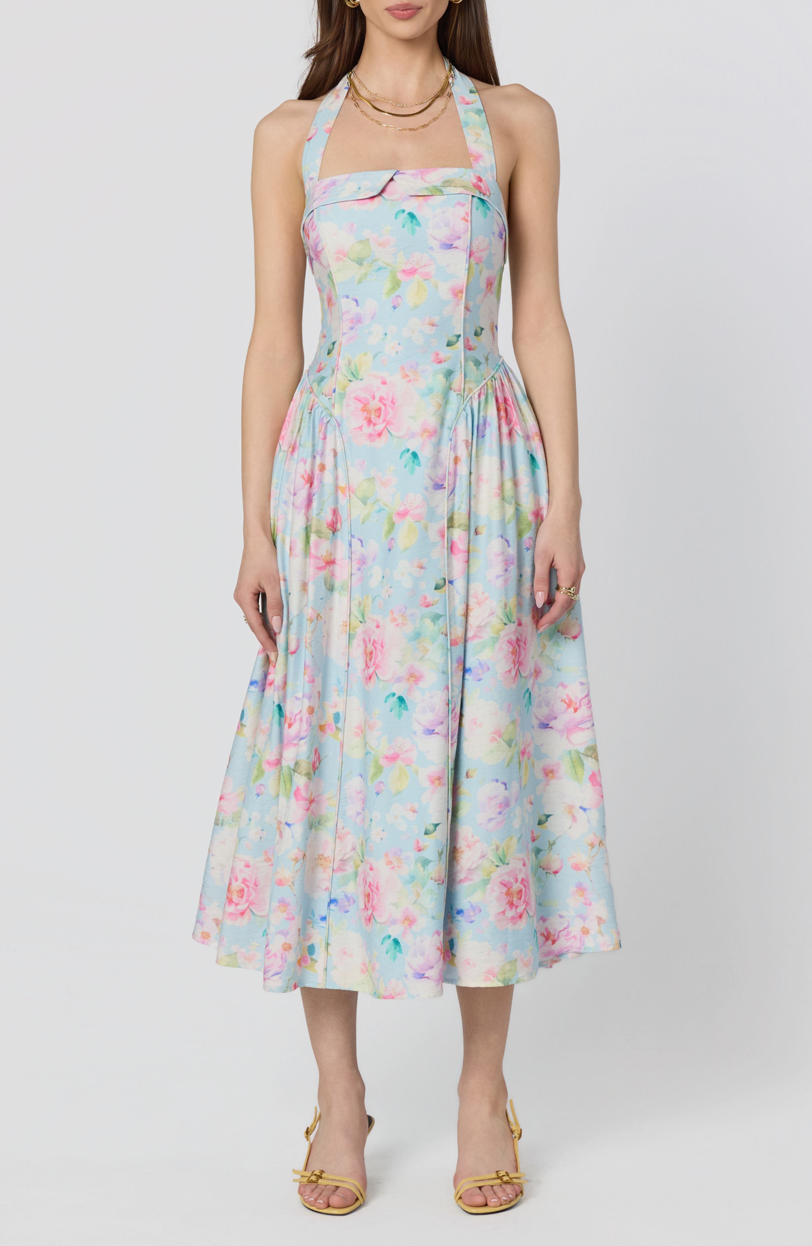 LIGHT BLUE MULTI FLORAL