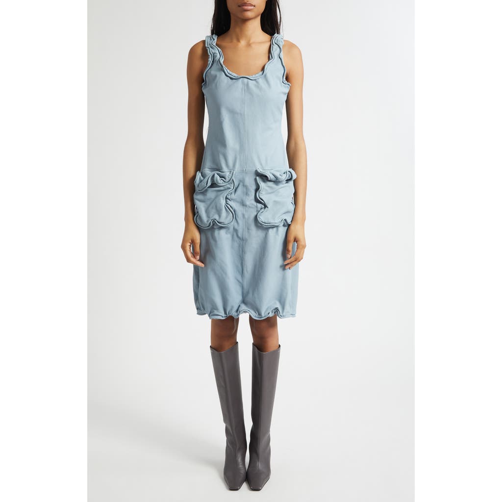 Acne Studios Lainy Sleeveless Leather Dress In Blue