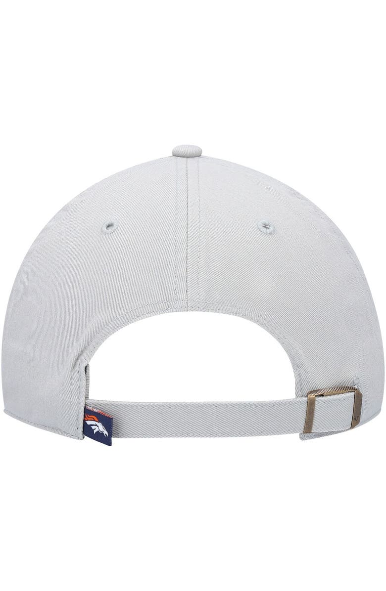 '47 Men's '47 Gray Denver Broncos Clean Up Adjustable Hat, Alternate, color, 
