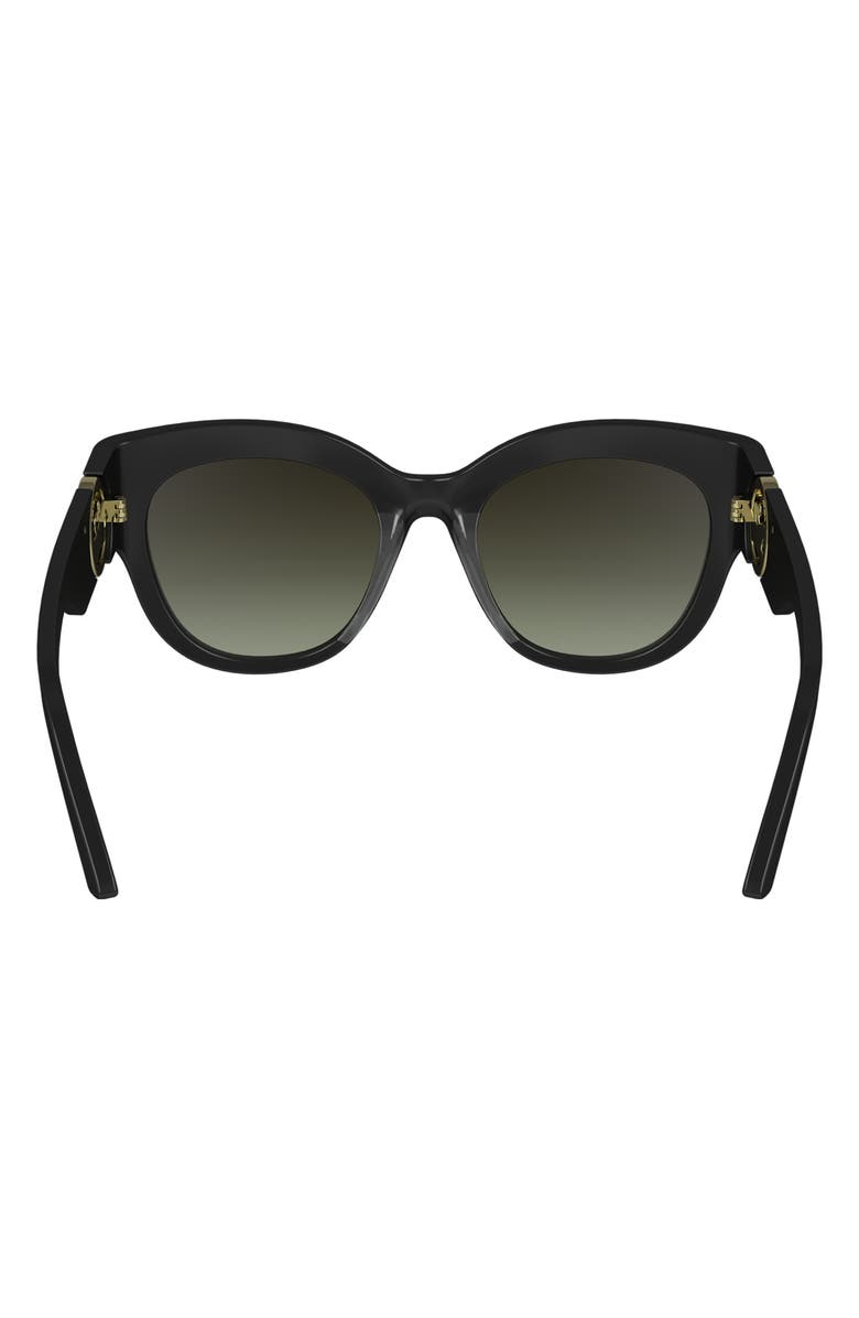 Longchamp 55mm Gradient Butterfly Sunglasses, Alternate, color, Black