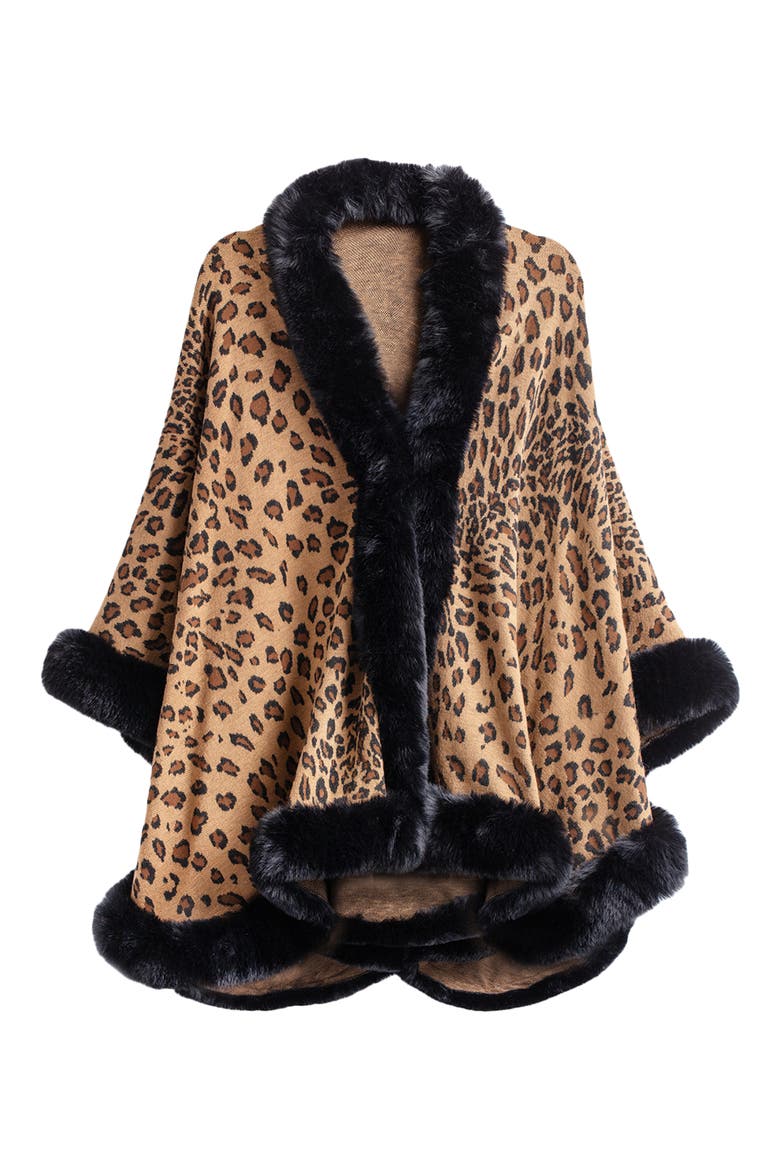Faux Fur Cheetah Topper, Alternate, color, BLACK