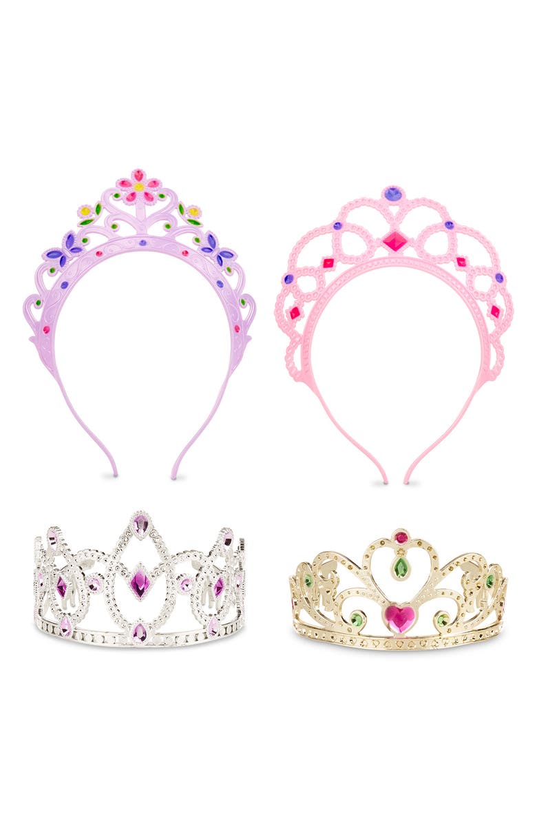 Melissa & Doug Dress-Up Tiaras and Crowns 4-Pack, Main, color,