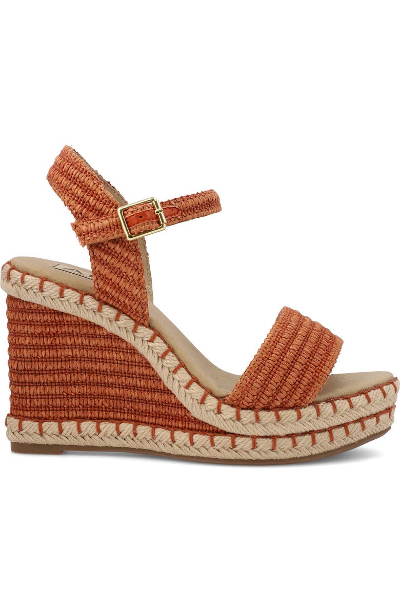 MIA Milazzo Platform Wedge, Alternate, color, Rust Raffia