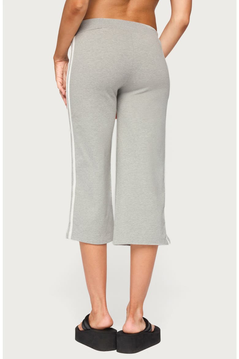 Zanele Side Stripe Capri Sweatpants, Alternate, color, GRAY-MELANGE