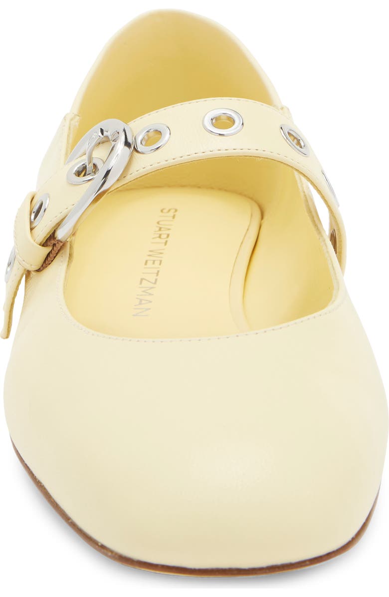 Stuart Weitzman Supermoto Flat, Alternate, color, Lemon Chiffon