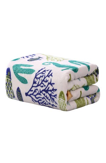 Luxury Home Ocean Coral Nautical Plush Throw Blanket