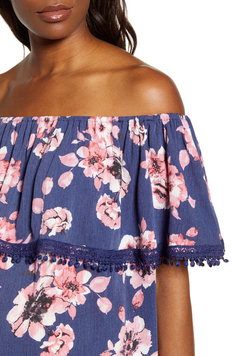 Fourteenth Place Cha Cha Off the Shoulder Maternity Top, Alternate, color, 