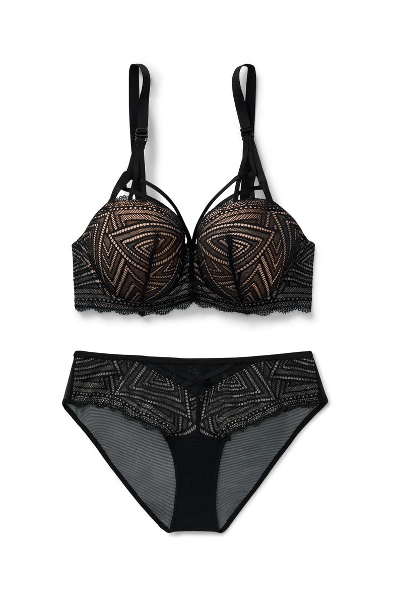 Adore Me Trezza Contour Balconette Bra, Alternate, color, Black