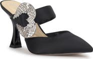 Jessica Simpson Favica Embellished Satin Slide Mule