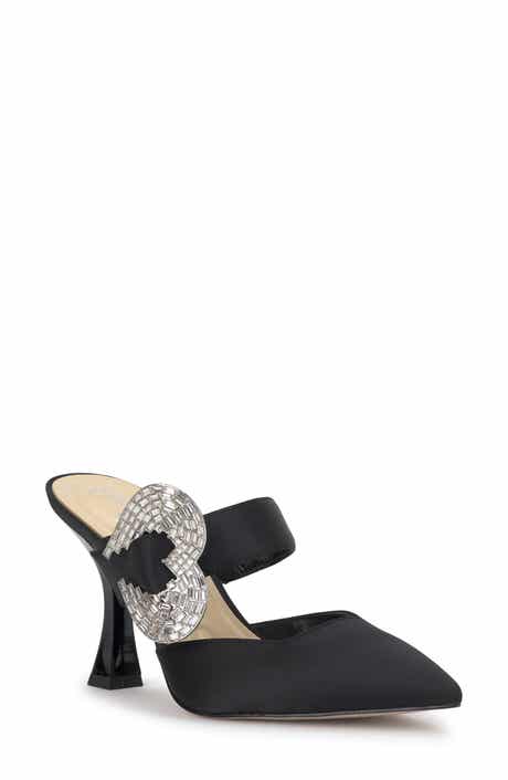 Favica Embellished Satin Slide Mule