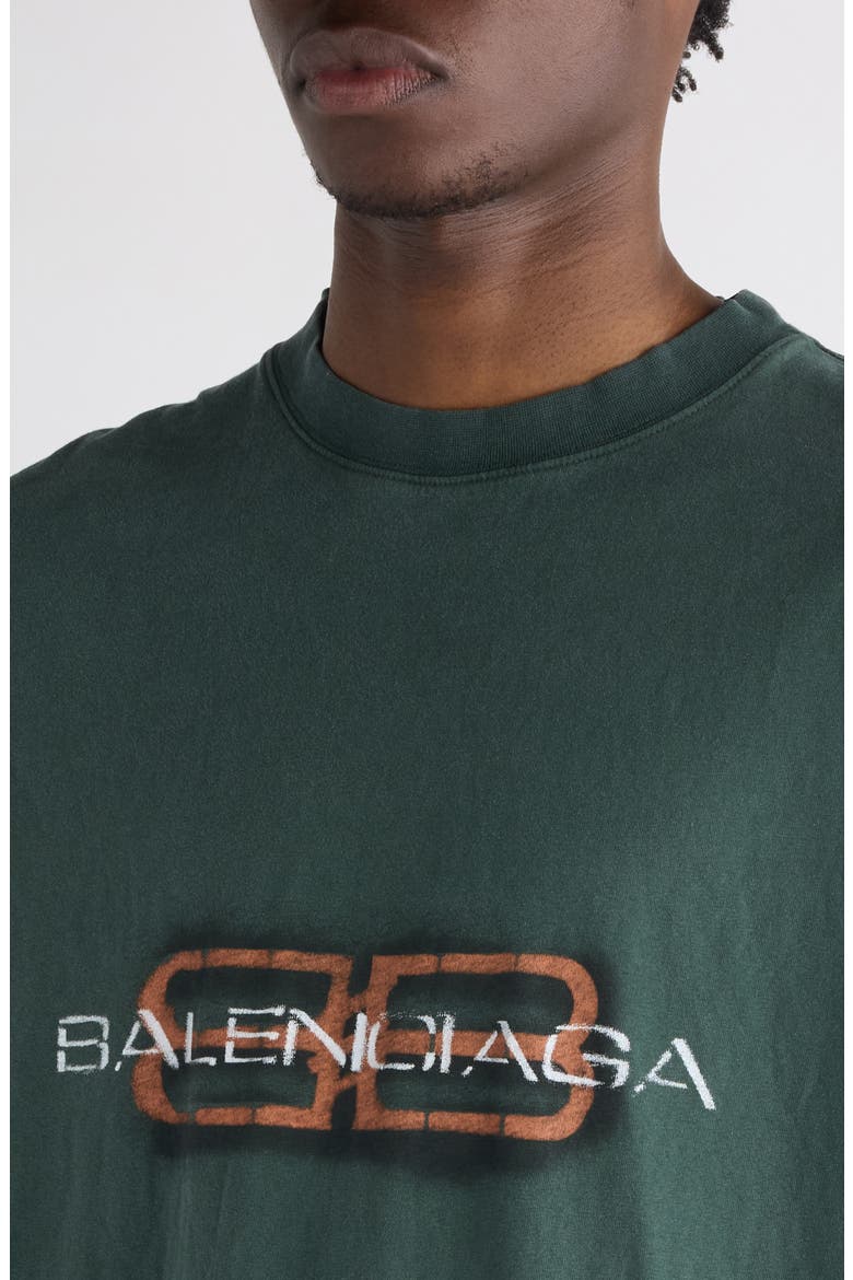 Logo Cotton Graphic T-Shirt, Alternate, color, DARK GREEN