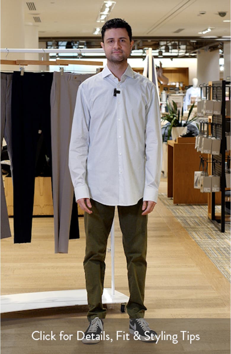 Hank Kent Slim Fit Stretch Cotton Dress Shirt, sales video thumbnail