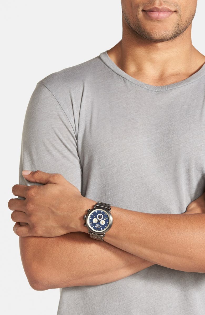 Shinola The Runwell Contrast Chrono Bracelet Watch, 47mm, Alternate, color, 