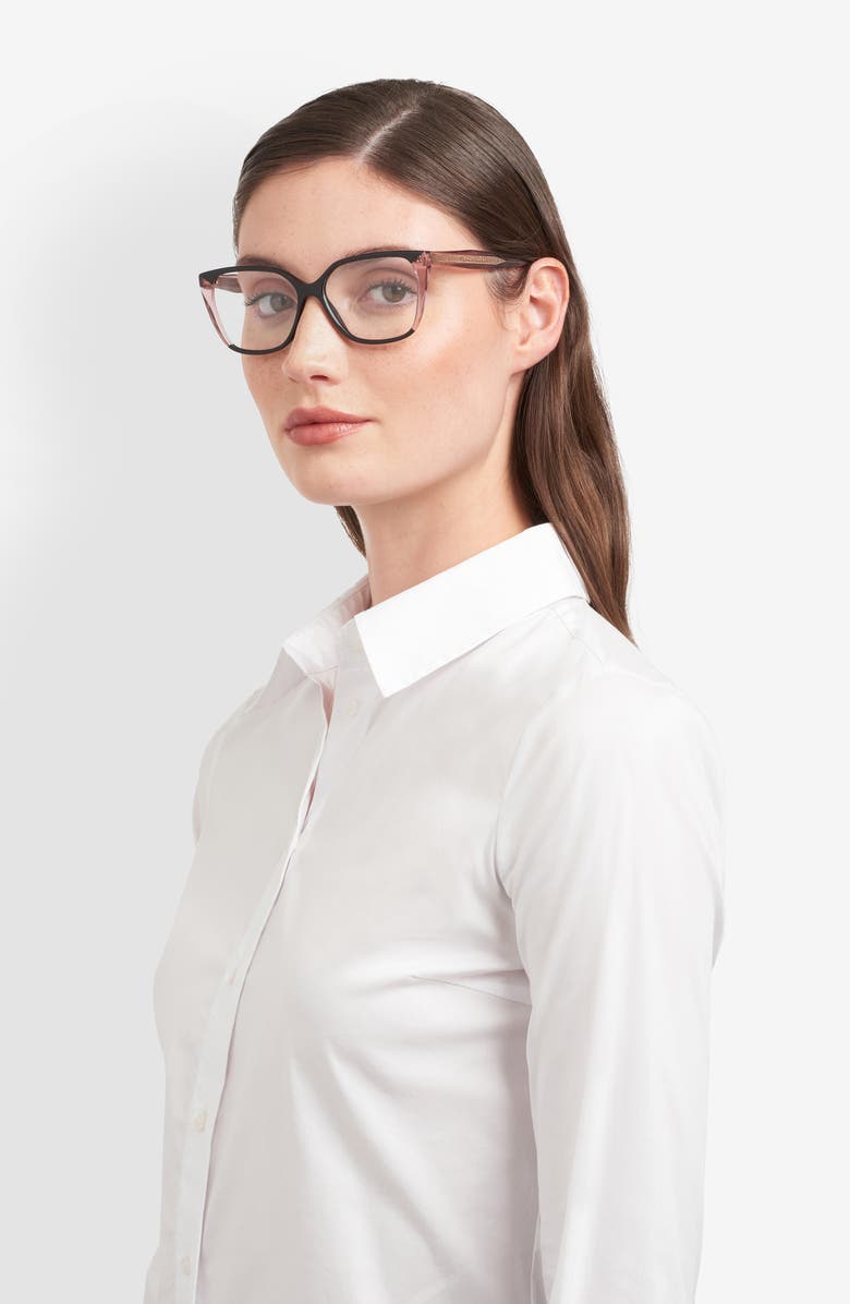 Carolina Herrera 55mm Cat Eye Optical Glasses, Alternate, color, 