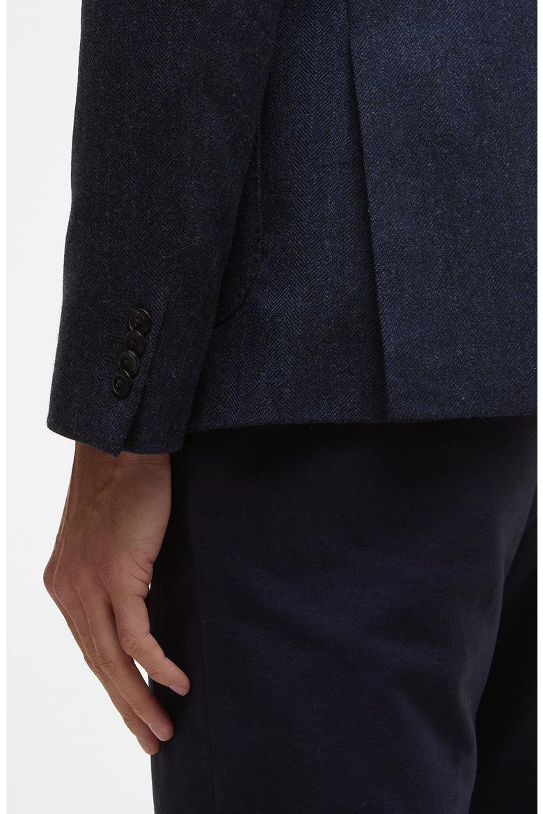 Sutherland Wool Blend Herringbone Flannel Sport Coat, Alternate, color, NAVY