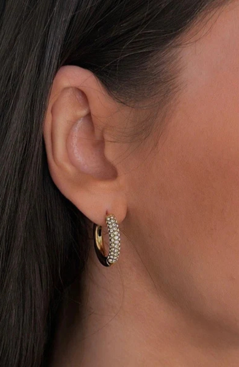 CUFFED Brigid Pavé Hoops, Alternate, color, Gold