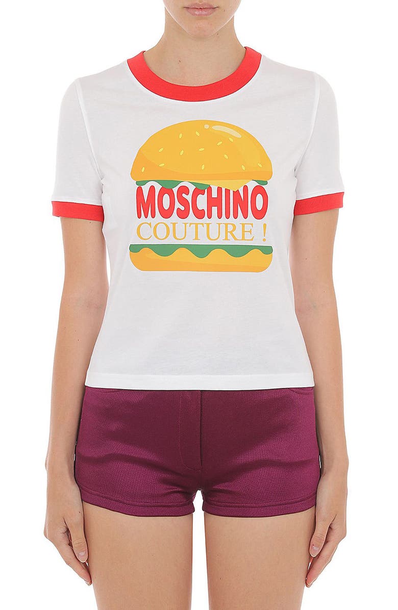 Moschino Diner Logo Graphic Tee, Main, color, 