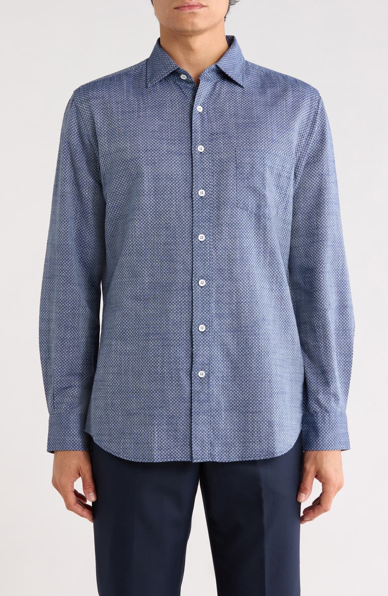 Rodd & Gunn Upper Charlton Sports Fit Button-Up Shirt, Main, color, Cobalt