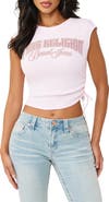 True Religion Crystal Ruched Baby Tee