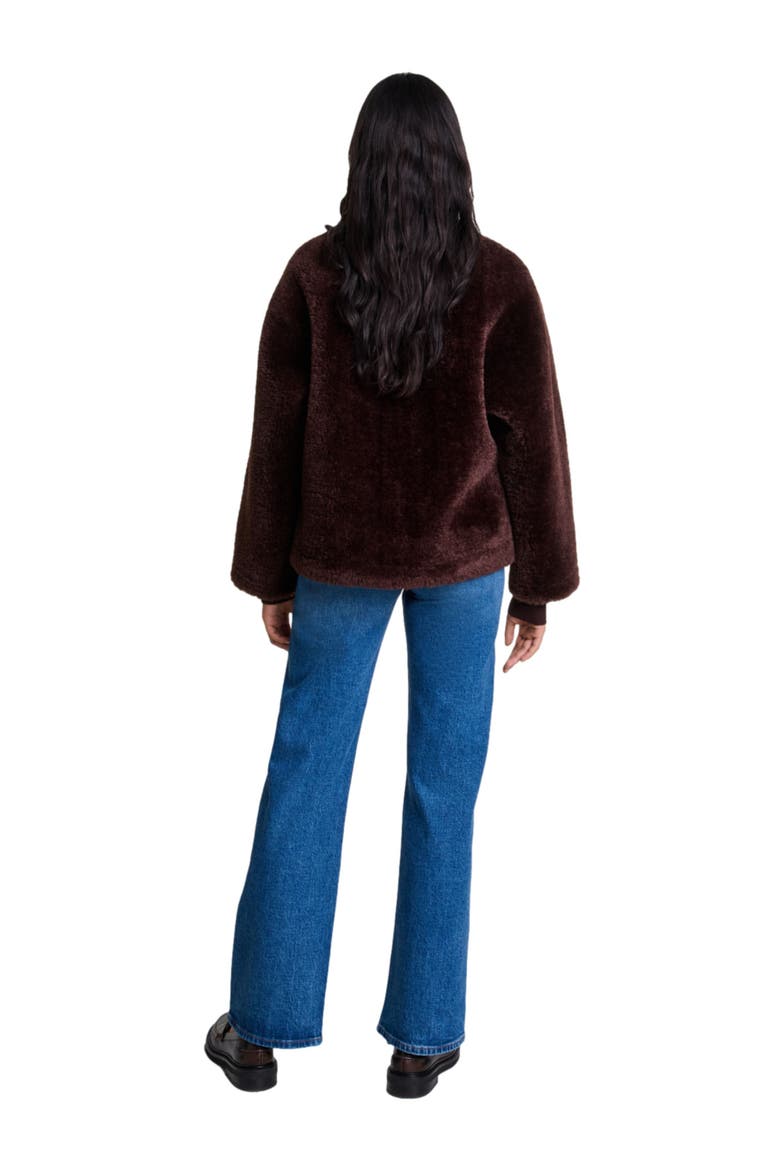 Short faux fur coat, Alternate, color, Brown