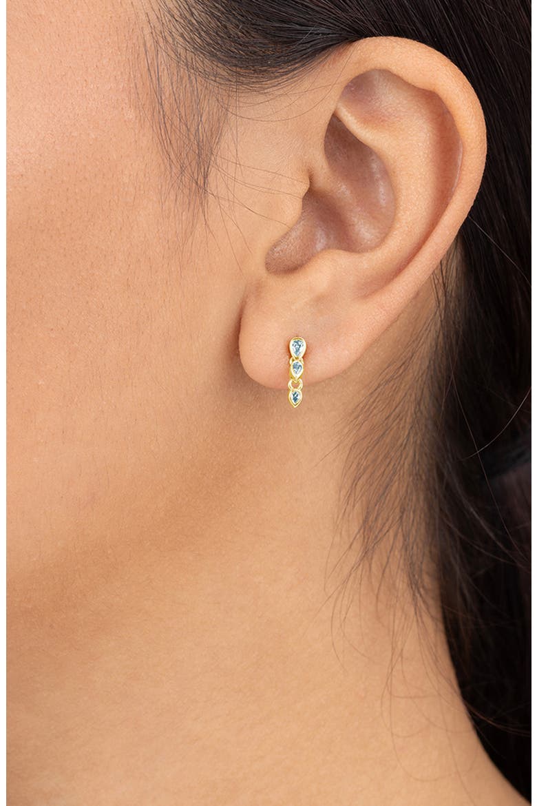 Cristina Pear Link Drop Earrings, Alternate, color, GOLD