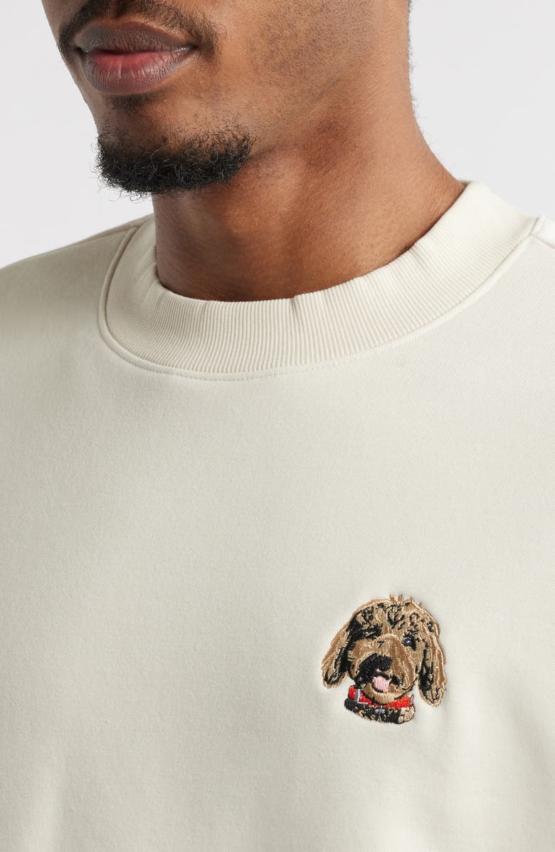 SANTO STUDIO Maple Embroidered Crewneck Sweatshirt, Alternate, color, 