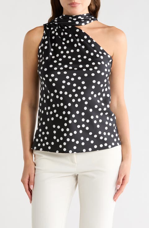 Scarf Detail One Shoulder Top