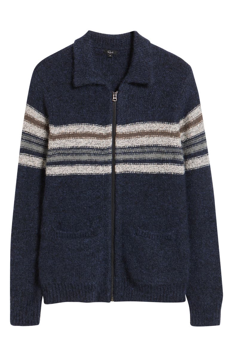 Rails Seldon Stripe Zip-Up Cardigan, Alternate, color, Moon Shadow