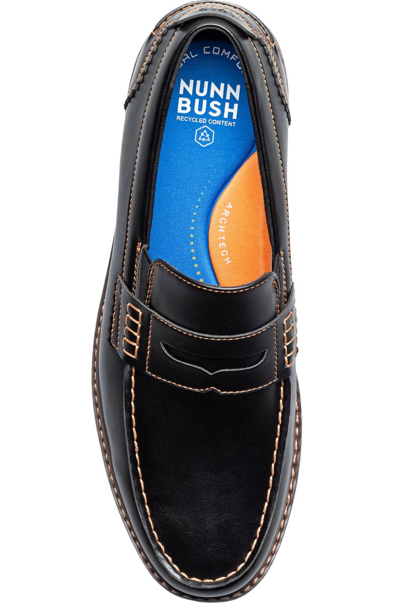 NUNN BUSH Oslo Moc Toe Penny Loafer, Alternate, color, Black