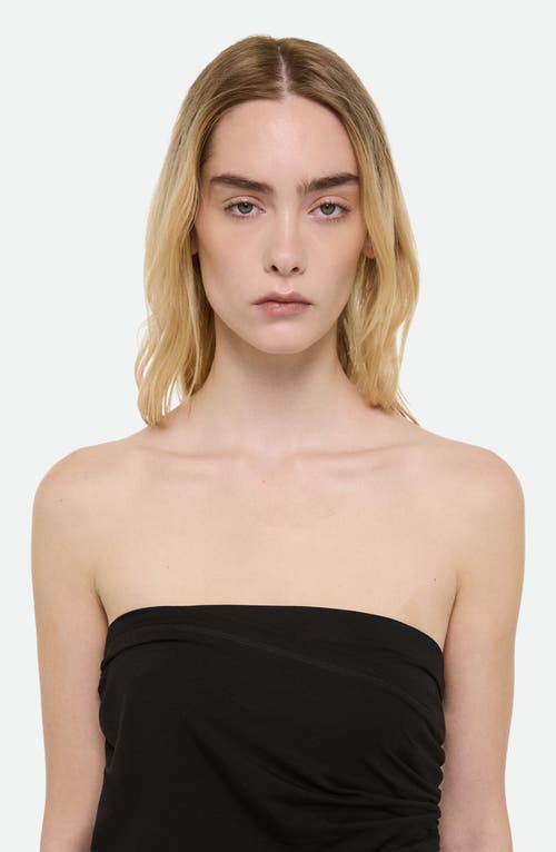 Helmut Lang Wind Convertible Asymmetric Cutout Jersey Top In Black