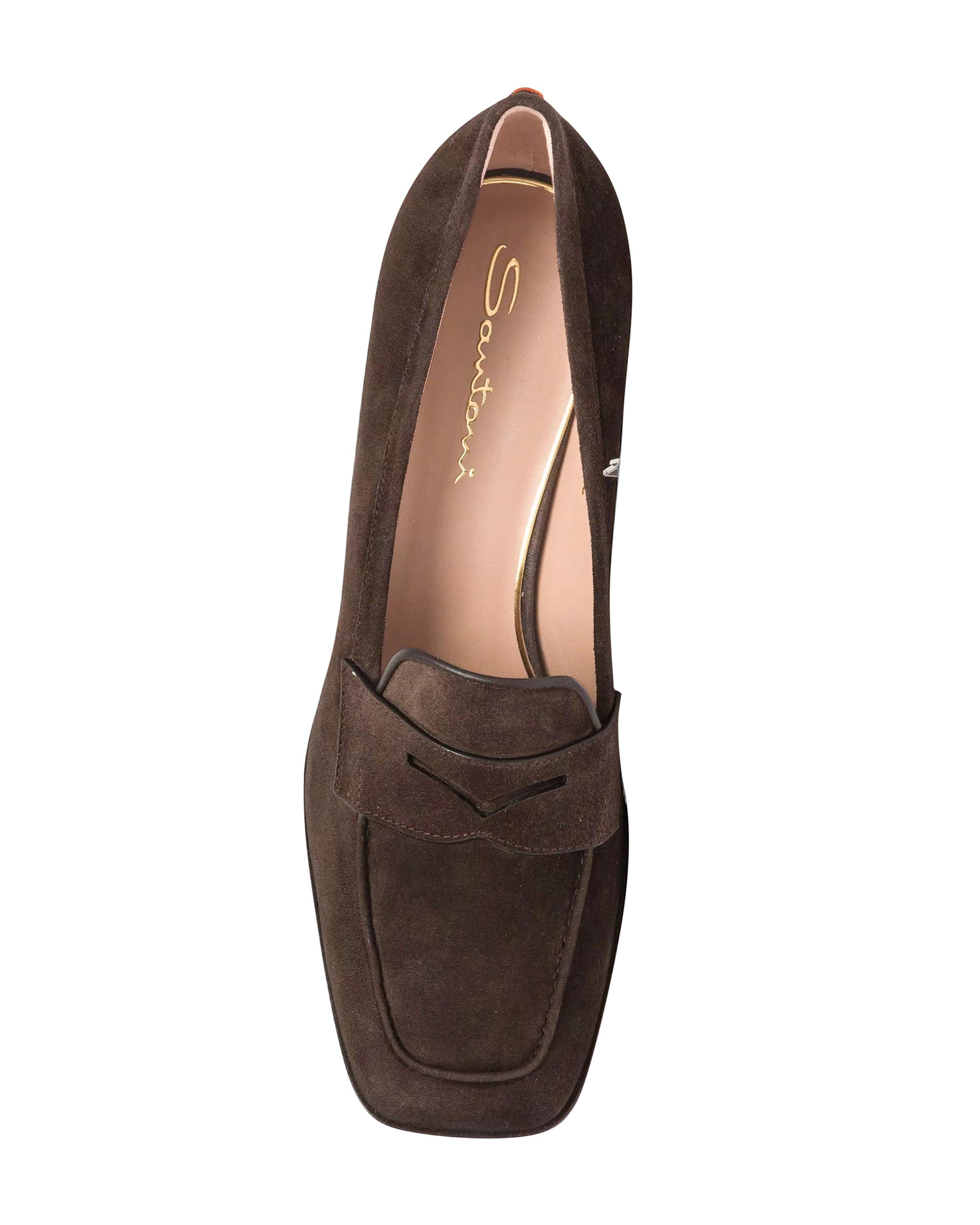 Suede High-Heel Pump, Alternate, color, Brown