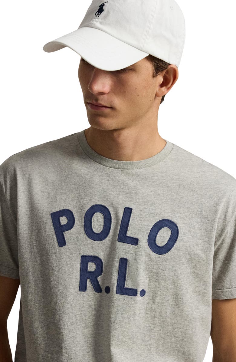 Polo Ralph Lauren Classic Fit Logo Appliqué Cotton T-Shirt, Alternate, color, Dark Sport Heather