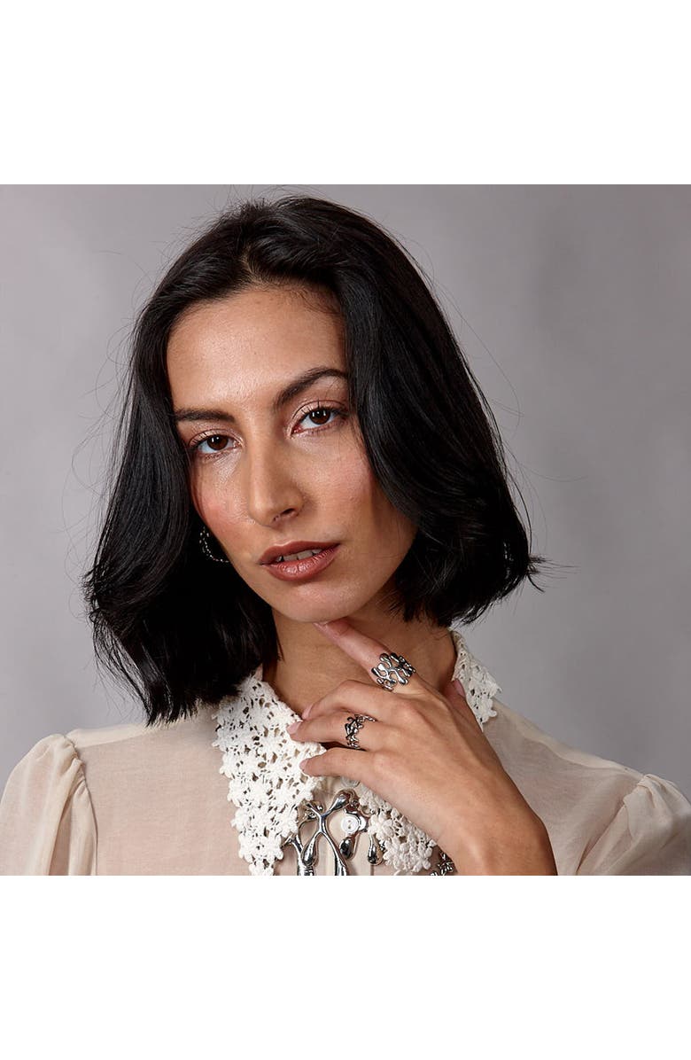 Lucy Quartermaine Half Splash Ring, Alternate, color, Sterling Silver